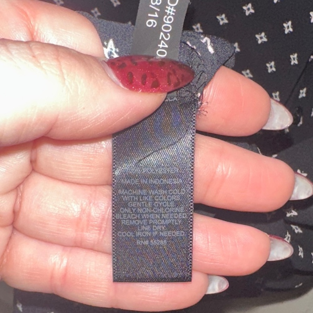 Express Black Patterned Women's Top - image 2